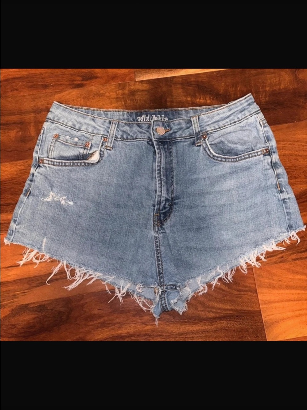 wild fable Light Wash Distressed Denim Cutoff Shorts